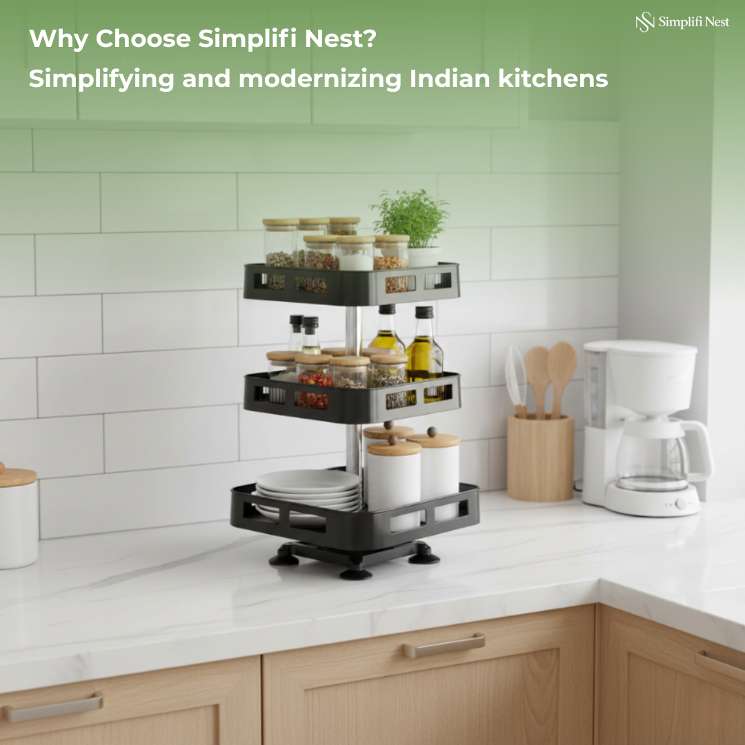 3-Tier 360° Rotating Kitchen Rack