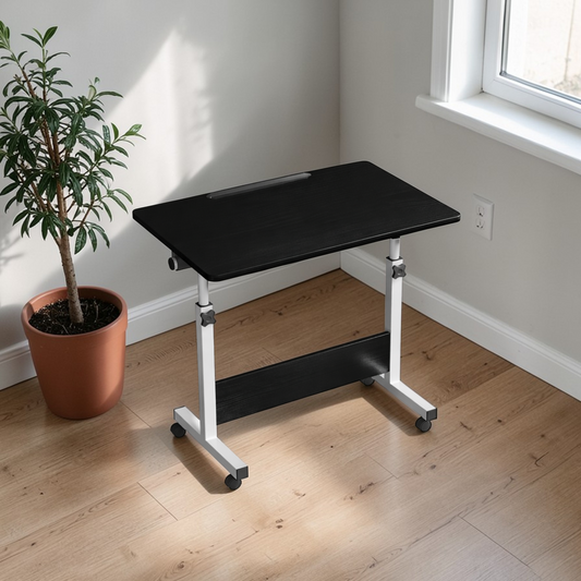 Height Adjustable Laptop Table Standing Desk 60-90cm Wood Iron Frame – SimplifiNest India