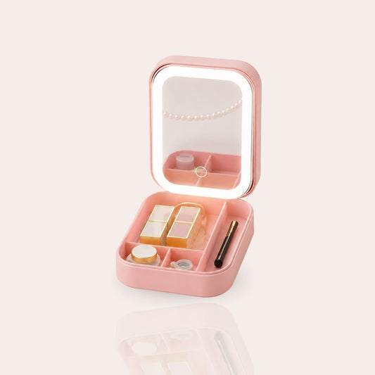 LED Makeup Storage Box with Mirror