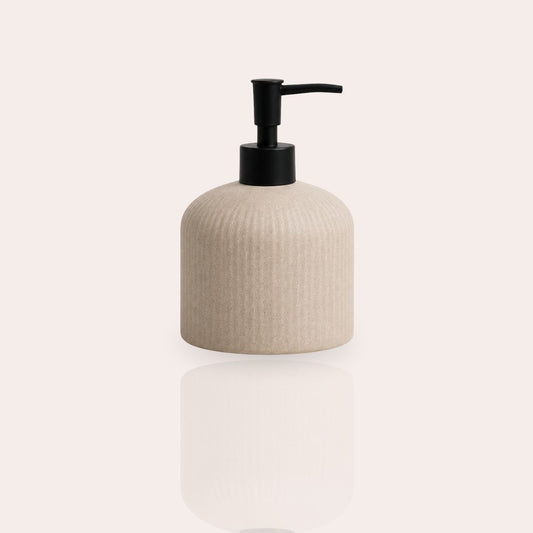 Ribbed Ceramic Soap Dispenser