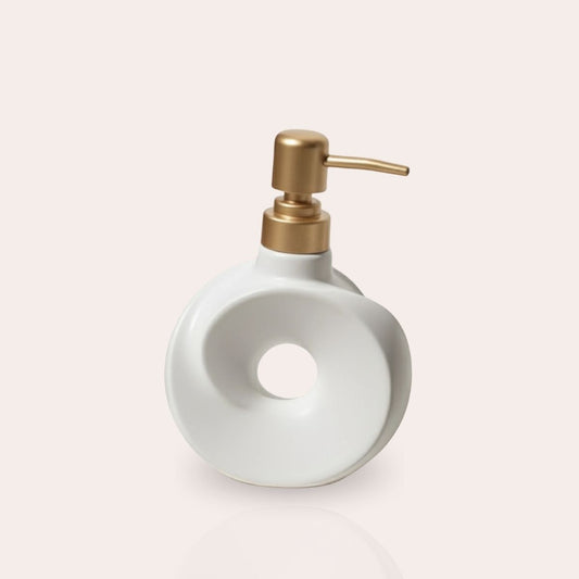 Circular Ceramic Soap Dispenser