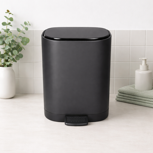 5L Matte Finish Dustbin Black with Removable Inner Bucket – SimplifiNest India Premium Dustbin