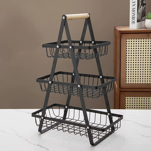 2-Tier & 3-Tier Carbon Steel Fruit Basket - SimplifiNest
