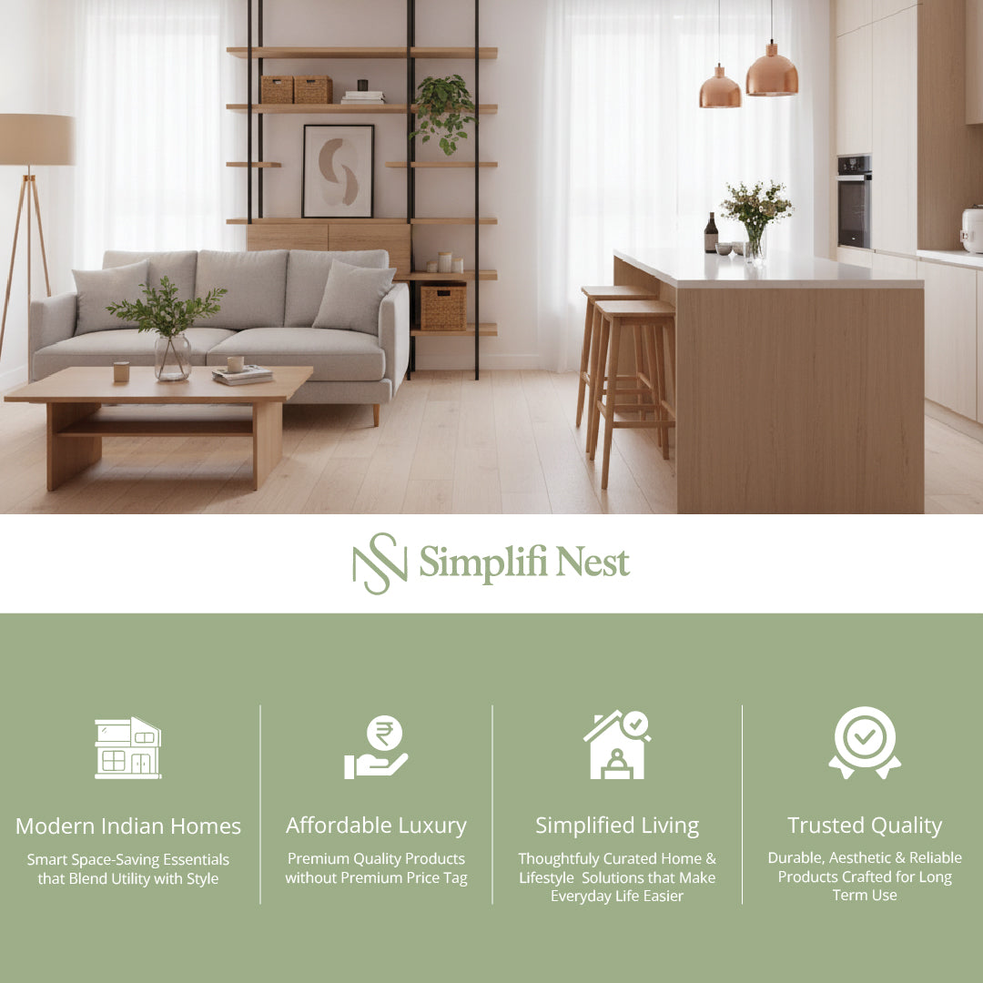 Bamboo & Glass Airtight Jar Set – 3 Pc