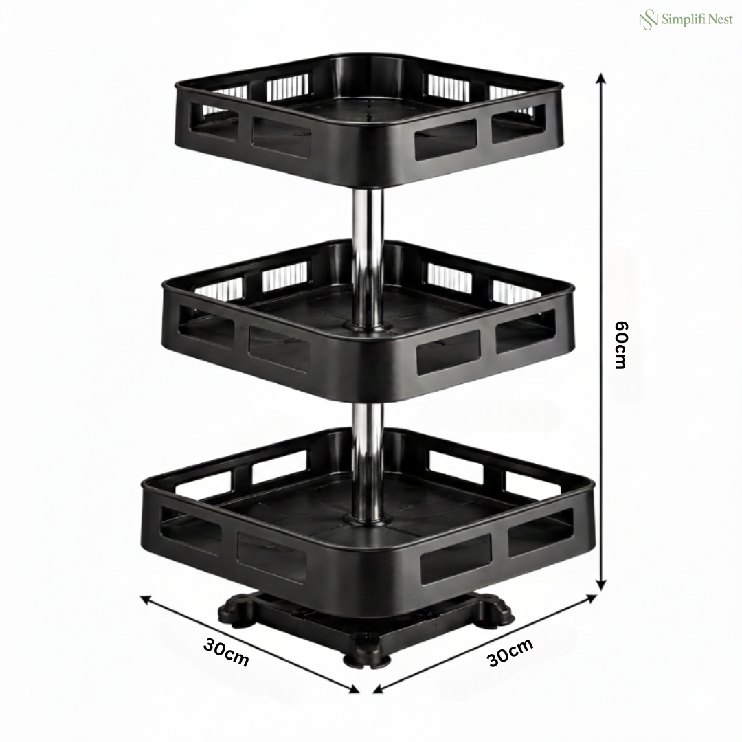 3-Tier 360° Rotating Kitchen Rack