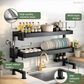 SimplifiNest Over Sink Dish Rack India – Knife Slot Bowl Rack Cutlery Holder Space Saver 85cm