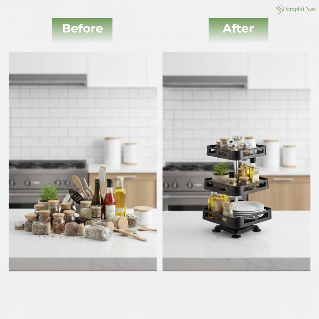 3-Tier 360° Rotating Kitchen Rack