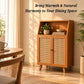 Premium Bamboo Coffee Station & Storage Cabinet