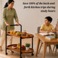 Classic 2-Tier Wood Serving Trolley