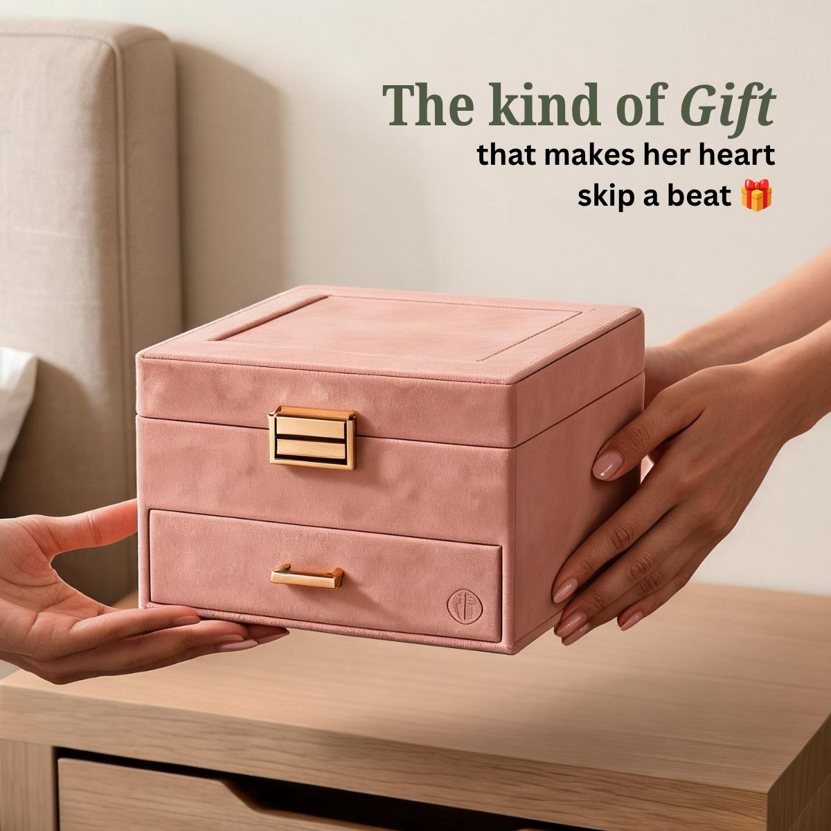 Large LED Jewelry & Makeup Organizer Box