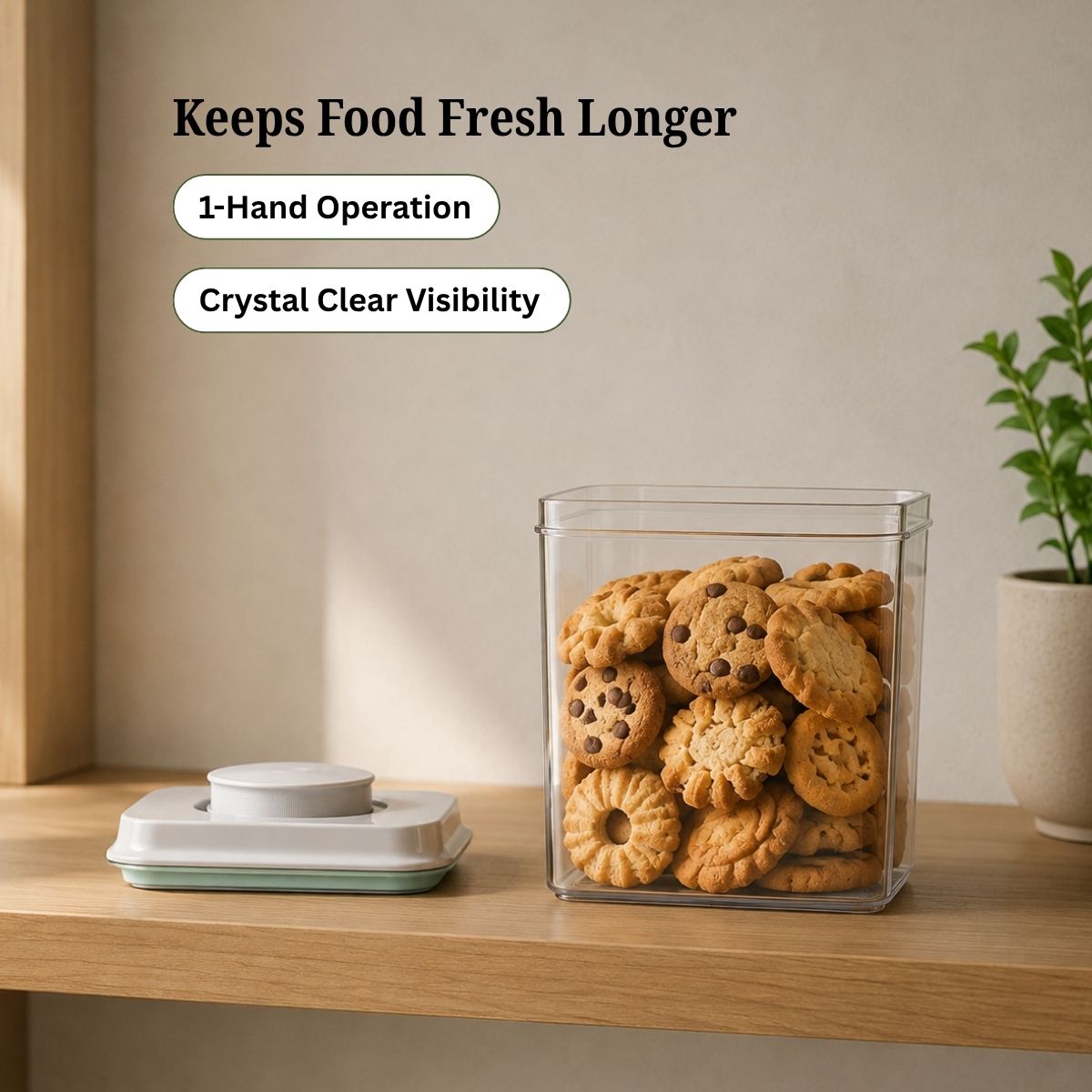 Pop Containers Set of 6 | Instant Vacuum | Airtight & BPA-Free Storage Containers