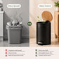 Metal Dustbin with Foot Pedal & Removable Bucket | Rust-Free Steel & Bamboo | 5L
