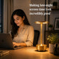 Rechargeable Cordless Metal Table Lamp | Touch Control | 3 Light Modes | Type-C | Heavy Base | 6–8 Hrs Battery