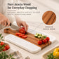 White Marble & Acacia Wood Chopping & Serving Board