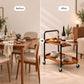 Classic 2-Tier Wood Serving Trolley