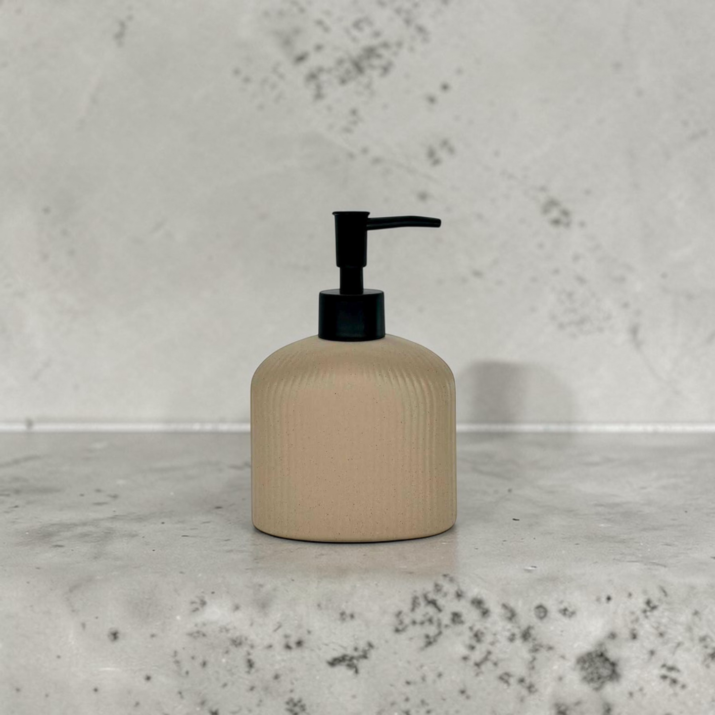 Ribbed Ceramic Soap Dispenser