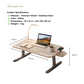 Portable Laptop Bed Station with LED Lamp & Charging