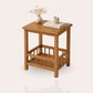 Premium Bamboo Side Table With Storage Base