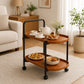 Classic 2-Tier Wood Serving Trolley