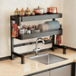 Stainless Steel Over-the-Sink Dish Rack & Bartan Stand | 65cm & 85cm | Multi-Compartment