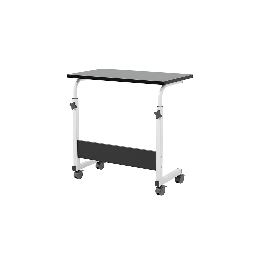 Height-Adjustable Portable Laptop Table with Wheels