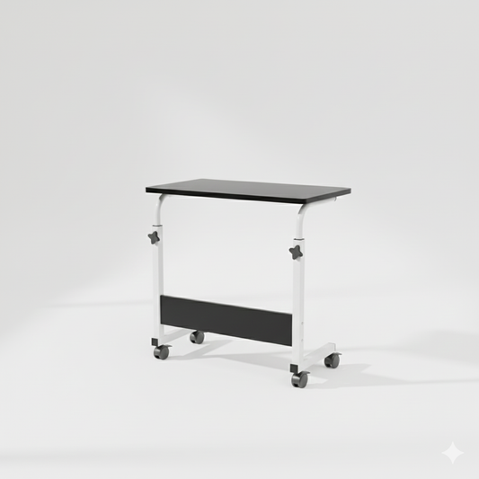 Height-Adjustable Portable Laptop Table with Wheels