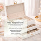 Multi-Tier Leather Vanity & Jewelry Organizer