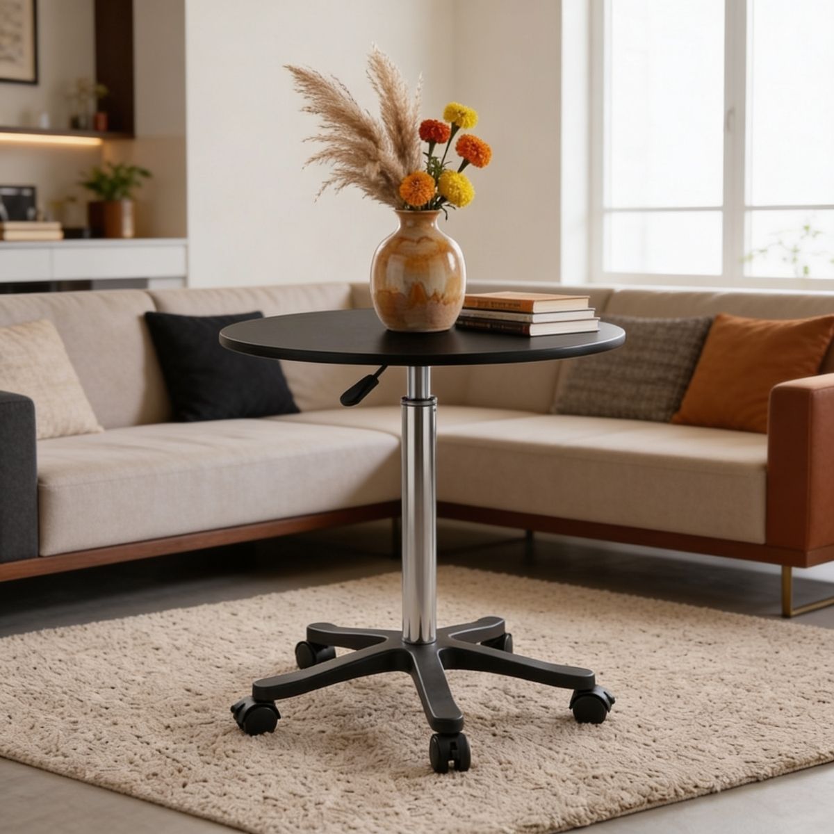 Multi-Purpose Round Rolling Table