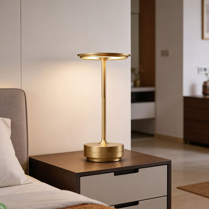 Rechargeable Cordless Metal Table Lamp | Touch Control | 3 Light Modes | Type-C | Heavy Base | 6–8 Hrs Battery