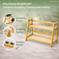 Bamboo 2-Tier Kitchen Counter Organizer Rack