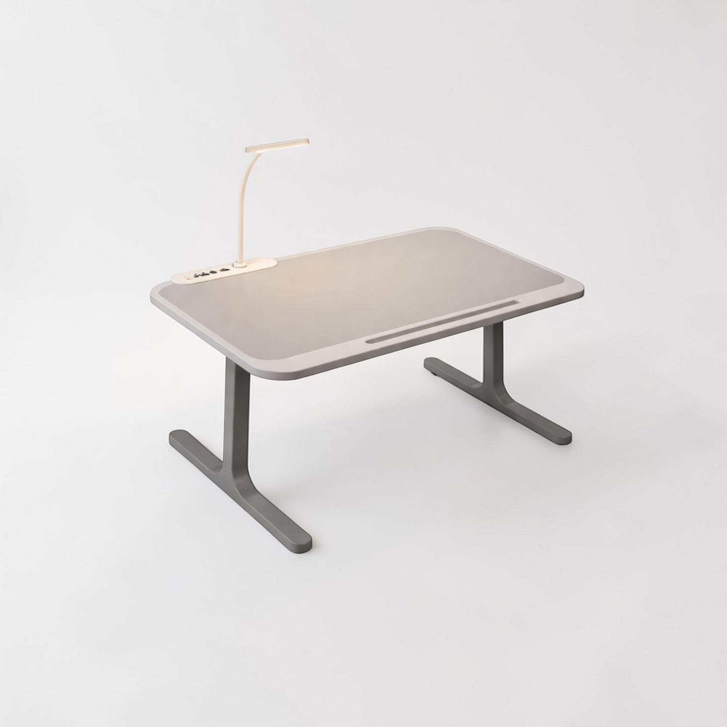 Portable Laptop Bed Station with LED Lamp & Charging