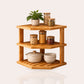 Bamboo 3-Tier Corner Rack (L-Shape) | Countertop Spice & Masala Dabba Organizer