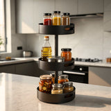 Circular Rotating 360° Kitchen Rack |3-Tier & 2-Tier | Stainless Steel Organizer
