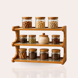 Bamboo Countertop Organiser Rack with Fibre Panels | Kitchen, Bathroom & Desk