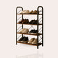 4-Tier Shoe Rack with Open Shelves | Wood & Metal Storage Organizer