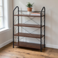 4-Tier Wood & Metal Display Rack