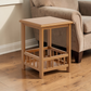 Premium Bamboo Side Table With Storage Base