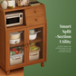 Bamboo Sideboard Open Appliance Station – Toaster Coffee Maker Storage Kitchen India SimplifiNest