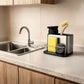 Dish Soap Dispenser with Sponge Holder & Tray