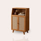 Premium Bamboo Coffee Station & Storage Cabinet