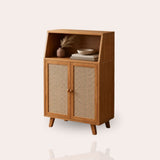 Premium Bamboo Coffee Station & Storage Cabinet