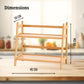 Bamboo 2-Tier Kitchen Counter Organizer Rack