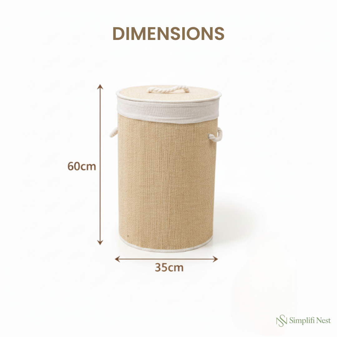 Simplifi Nest Round Premium Bamboo Laundry & Storage Basket
