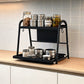 2-Tier Sliding Pull-Out Kitchen Storage Rack | Stainless Steel | Spices, Jars & Masala Organizer