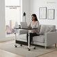 Height-Adjustable Portable Laptop Table with Wheels