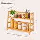 Bamboo 2-Tier Kitchen Counter Organizer Rack
