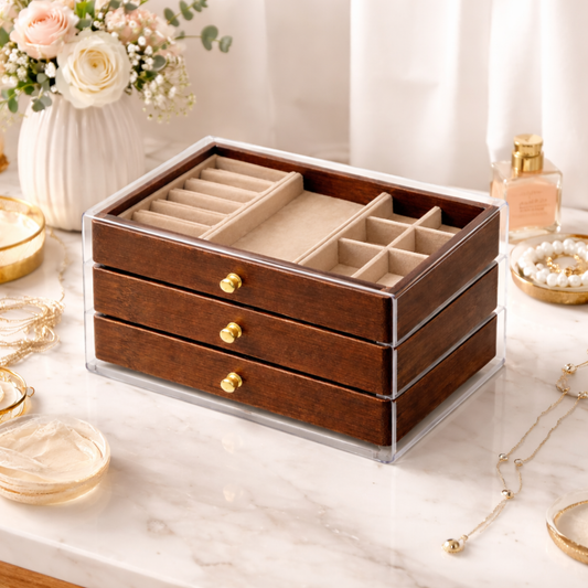 Crystal-Clear Fibre Jewelry Organizer