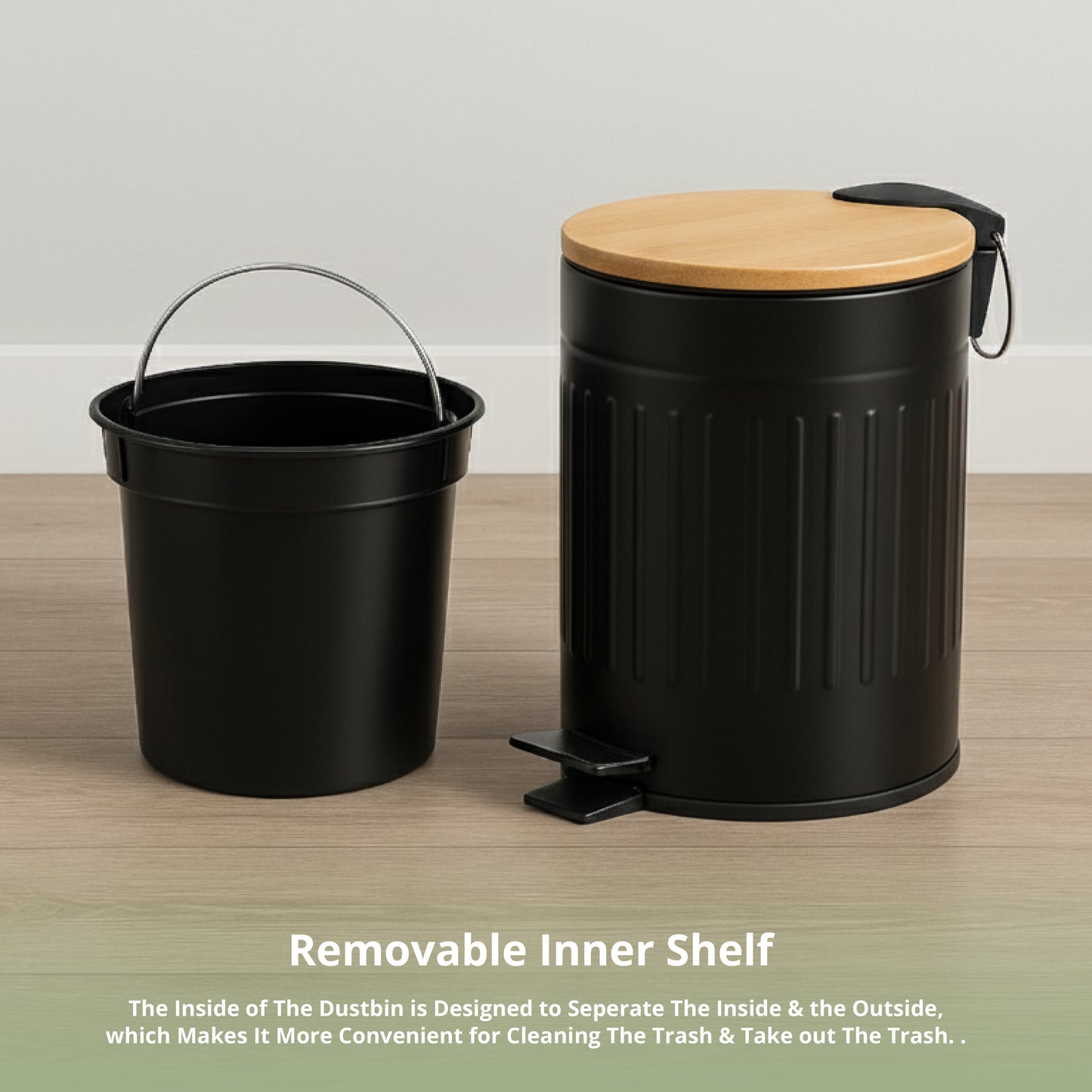 Premium Rust-Free Metal Dustbin - SimplifiNest