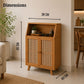 Premium Bamboo Coffee Station & Storage Cabinet