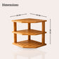 Bamboo 3-Tier Corner Rack (L-Shape) | Countertop Spice & Masala Dabba Organizer